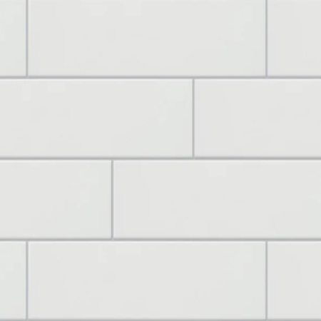 4"x12" Glossy White Ceramic Tile