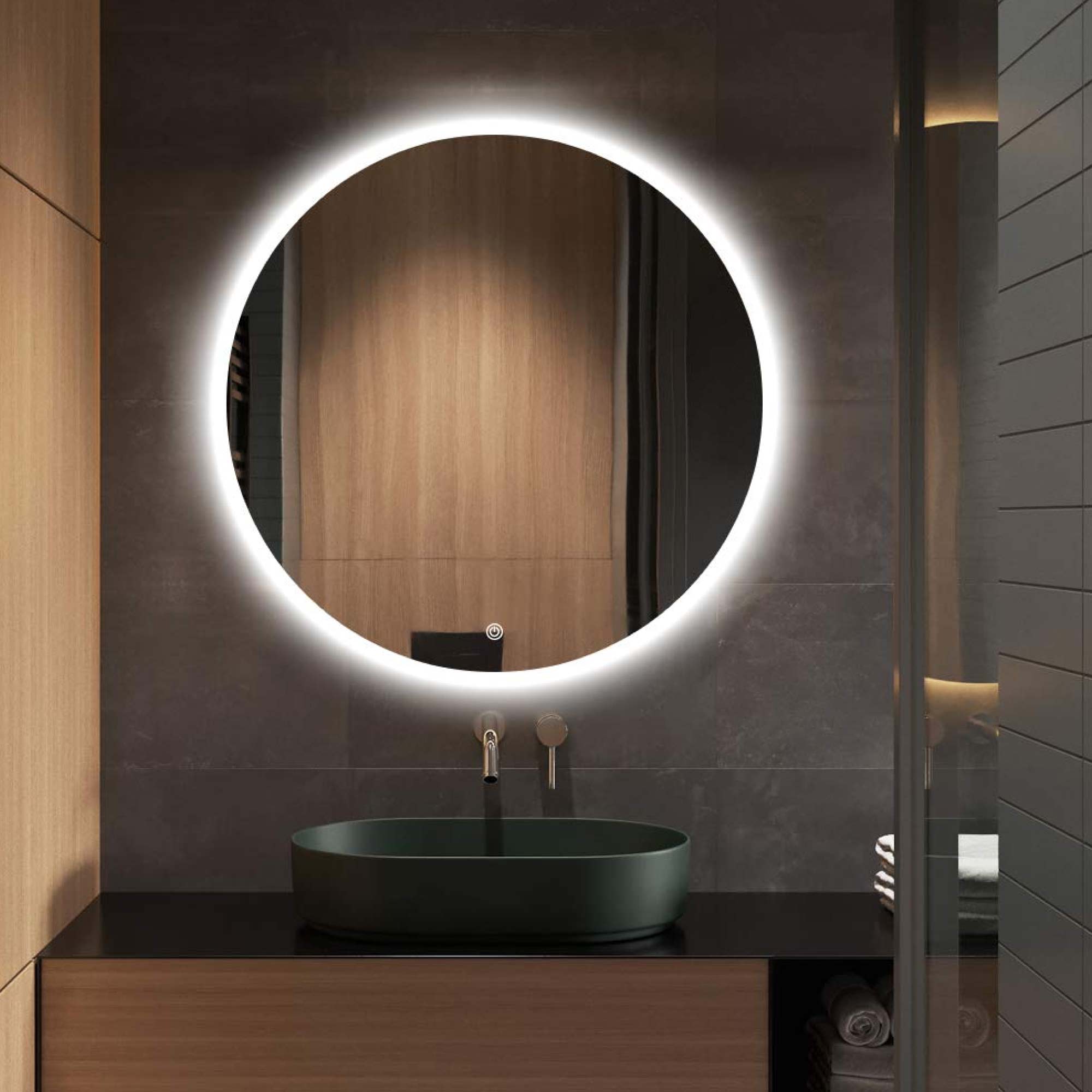 Circular Backlit LED Mirror