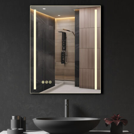 Dual Strip Lighted Mirror