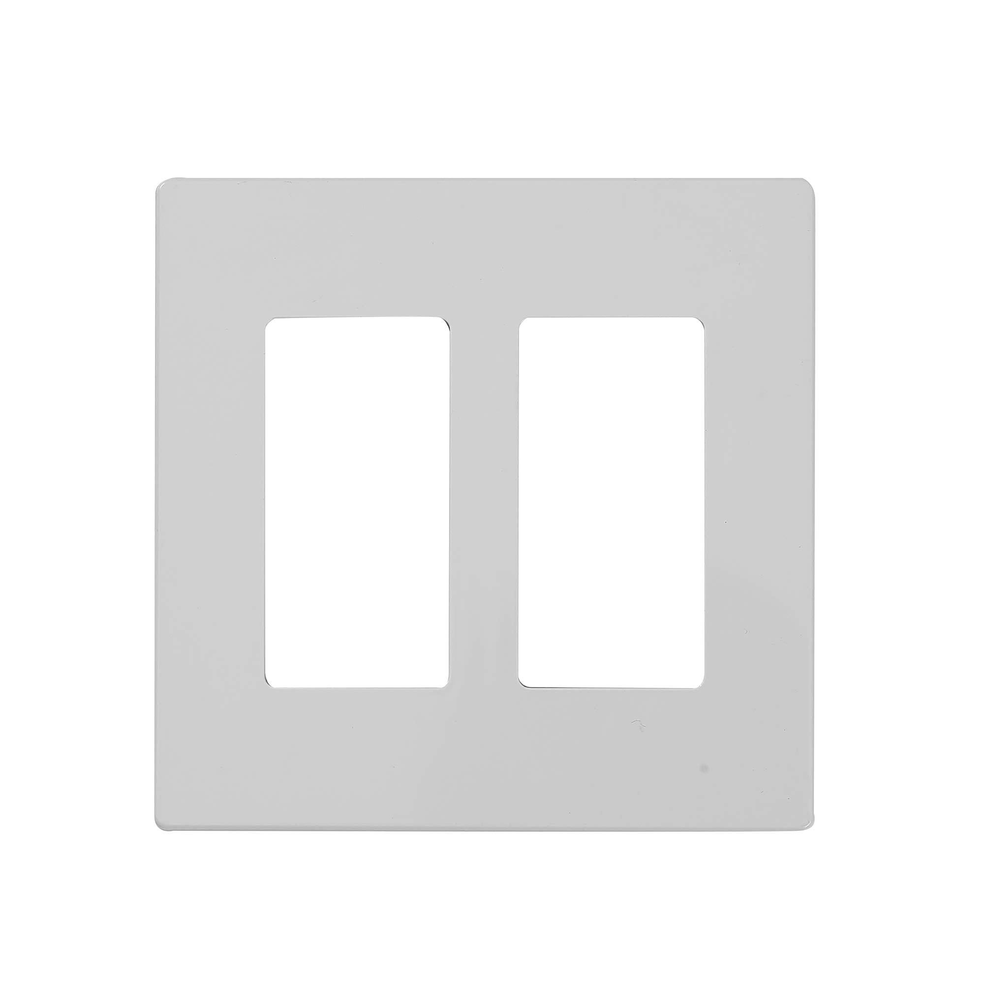 Wall Plate two Gang No Screw hole