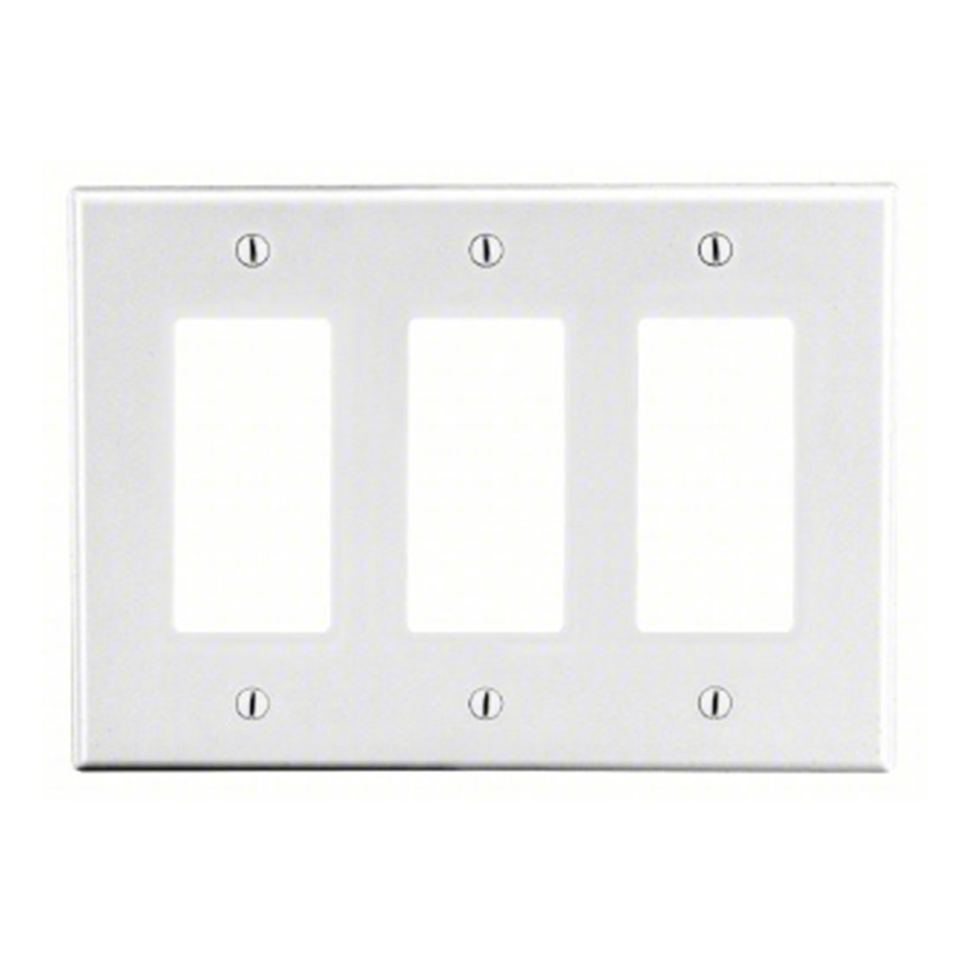 Three Gang Wall Plate No Screw Hole