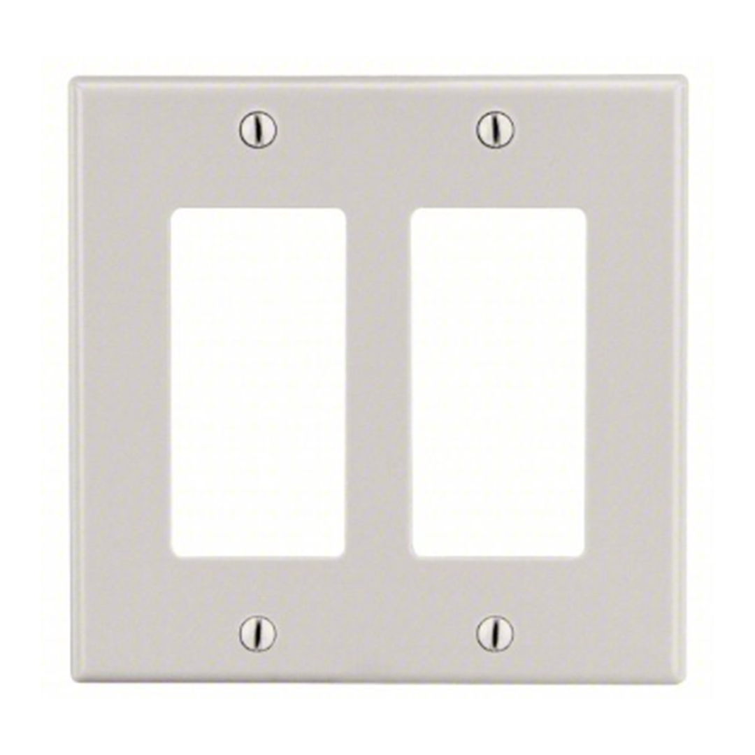 Two Gang Wall Plate No Screw Holes